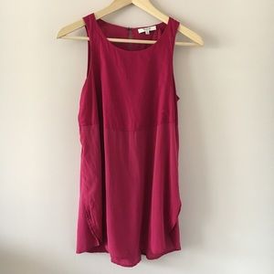 Madewell Silk Sunbask Tank, Pink, Xsmall